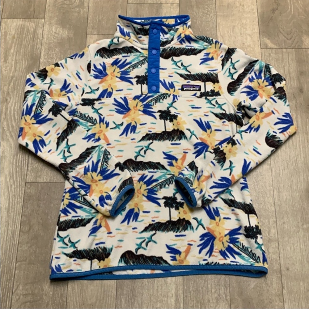 Patagonia Multicolor Fleece with Blue and Purple Accents